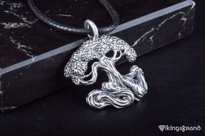Vikings Yggdrasil World Tree Sterling Silver Pendant Norse Jewelry