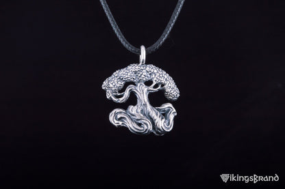 Vikings Yggdrasil World Tree Sterling Silver Pendant Norse Jewelry
