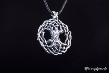 Vikings Yggdrasil World Tree Sterling Silver Pendant Viking Jewelry