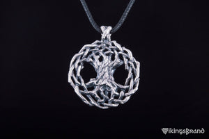 Yggdrasil-Weltenbaum-Anhänger aus Sterlingsilber