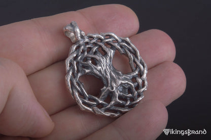 Vikings Yggdrasil World Tree Sterling Silver Pendant Viking Jewelry