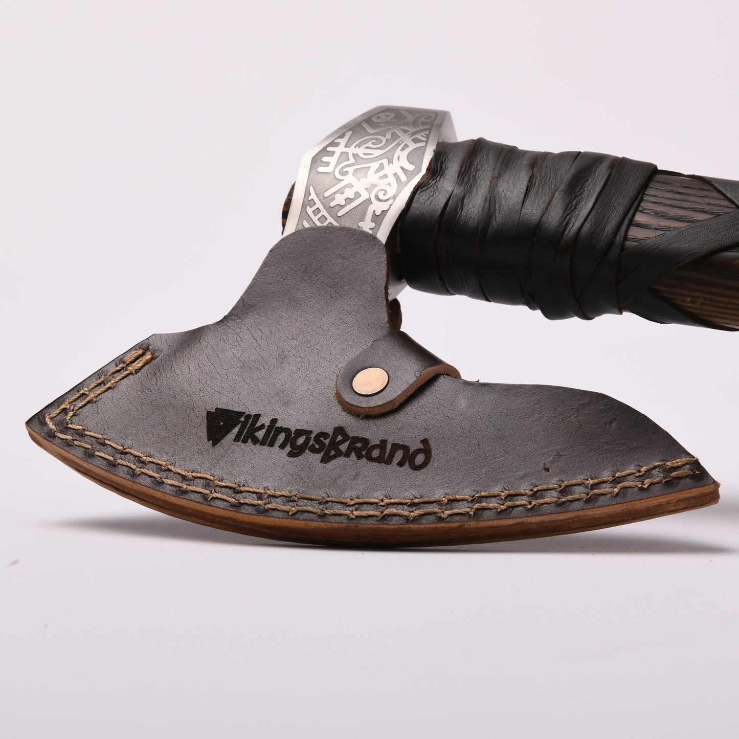 VikingsBrand Viking Axe Weapon - Hand-Crafted Battle Axe Fenrir