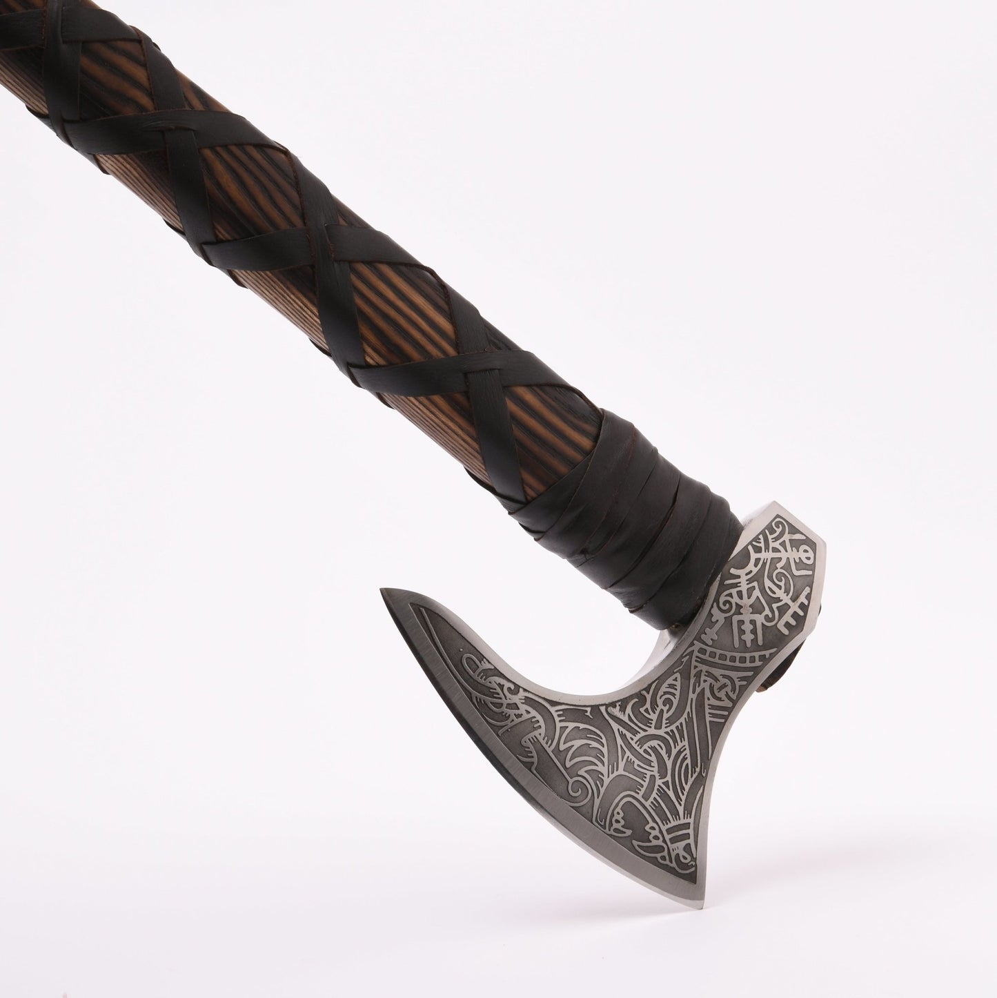 VikingsBrand Viking Axe Weapon - Hand-Crafted Battle Axe Fenrir