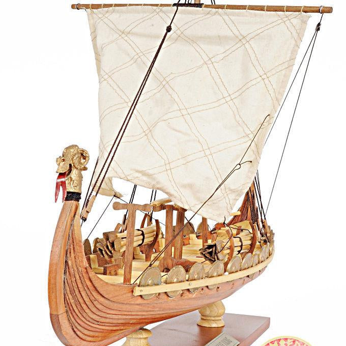 Drakkar Viking Ship - Wooden Model - DIY Kit (Unassembled)- 1/50 Scale - VikingsBrand
