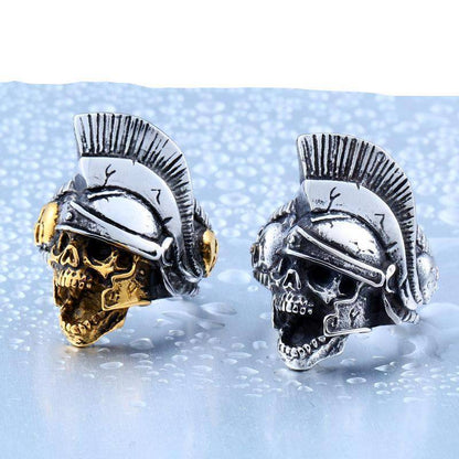 Warrior Punk Skull Rome Ring - VikingsBrand