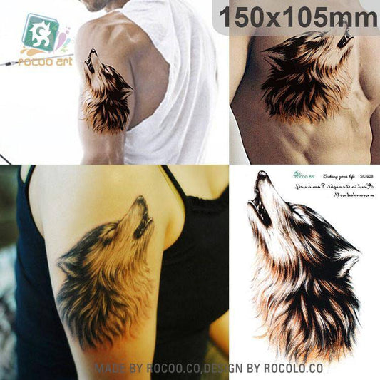 Waterproof Viking Wolf Head Tatoo - VikingsBrand