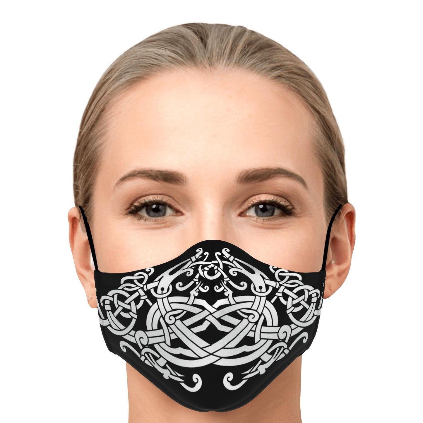 White Dragons Viking Face Mask Cover