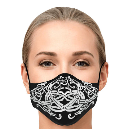 White Dragons Viking Face Mask Cover