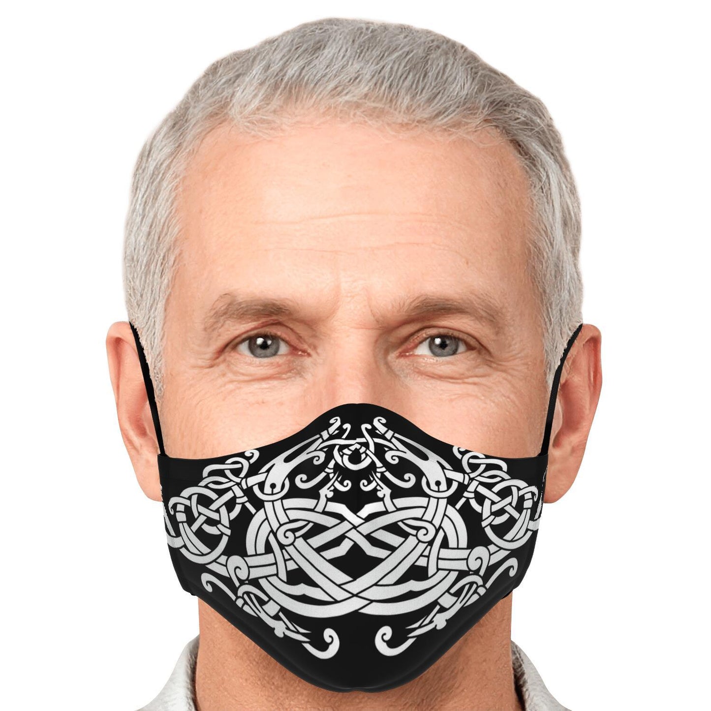 White Dragons Viking Face Mask Cover