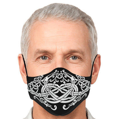 White Dragons Viking Face Mask Cover
