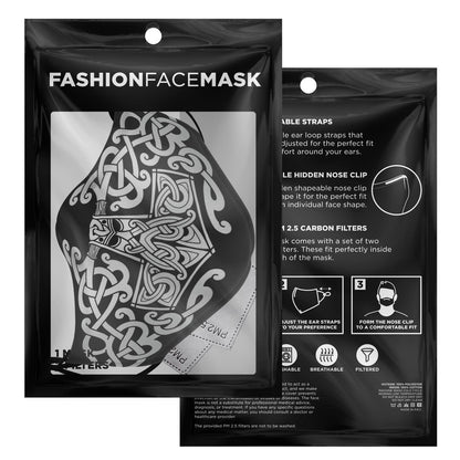 White Mjolnir, Thor's Hammer Face Viking Face Mask Cover