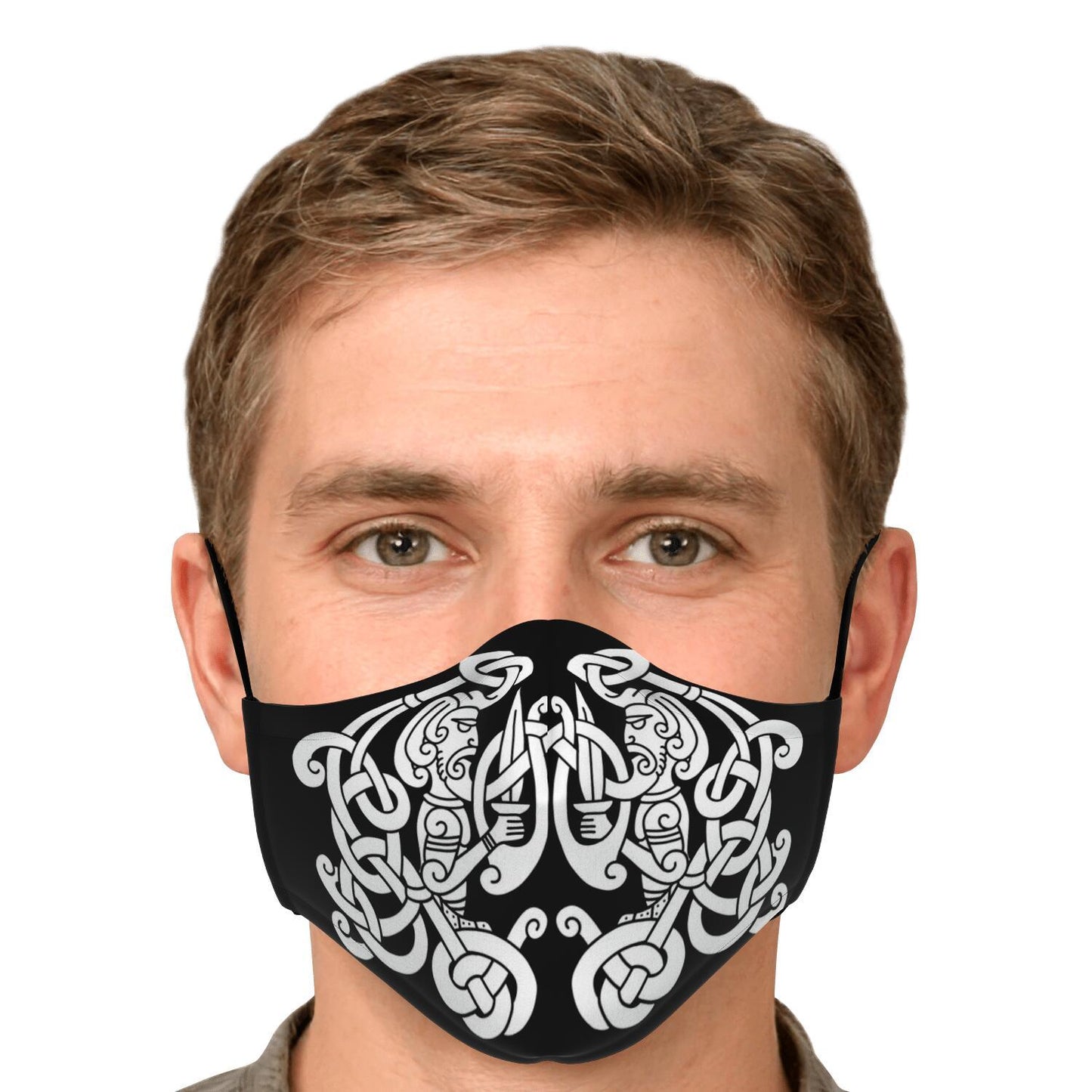 White Viking Guards Face Mask Cover