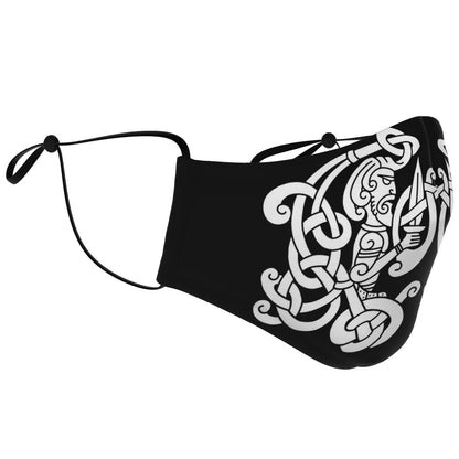 White Viking Guards Face Mask Cover