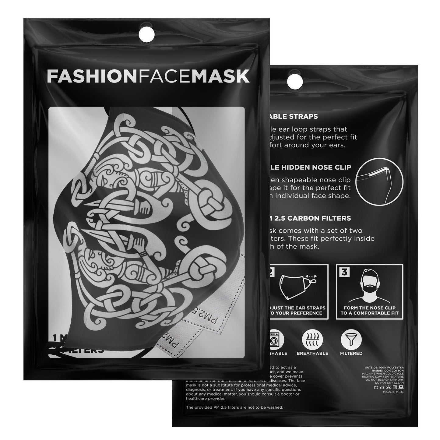 White Viking Guards Face Mask Cover