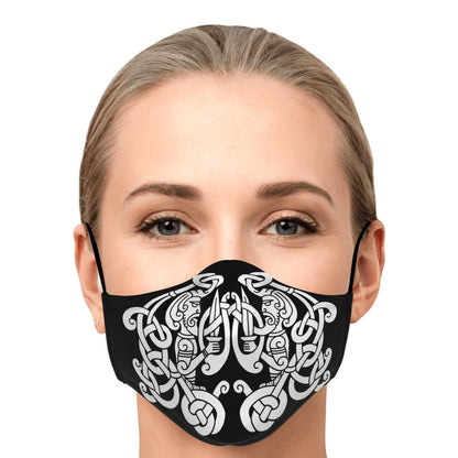 White Viking Guards Face Mask Cover