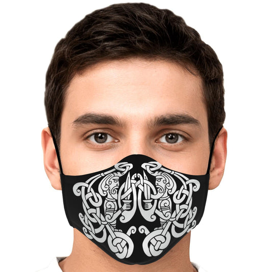 White Viking Guards Face Mask Cover