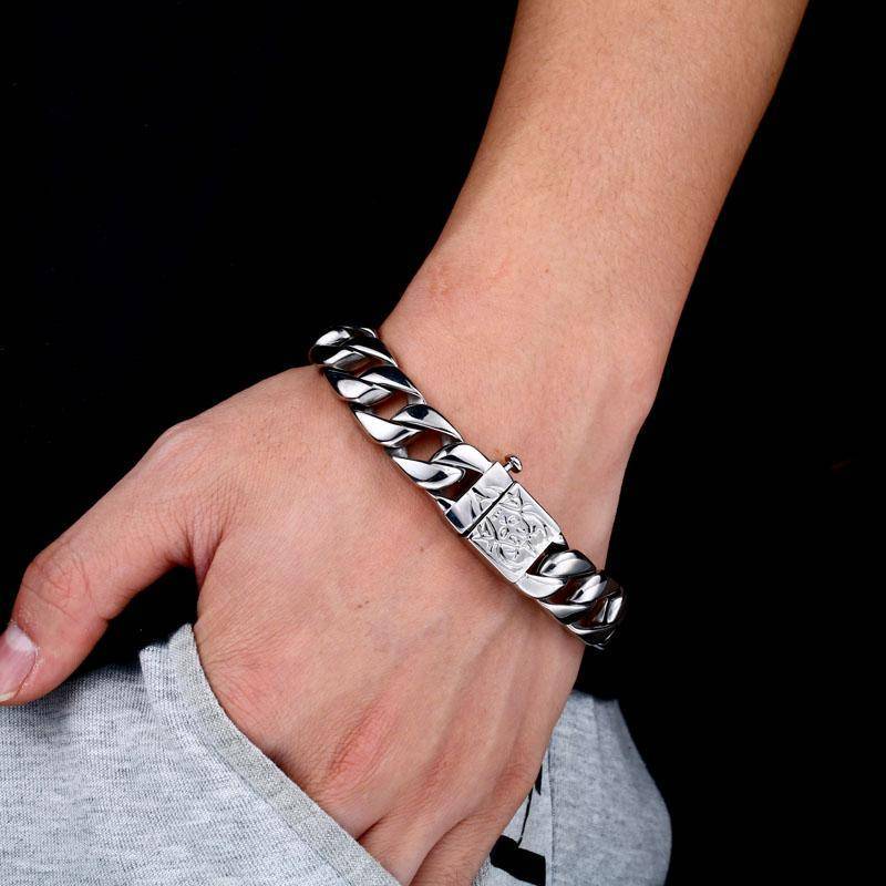 Wide Braided Men Bracelet - VikingsBrand