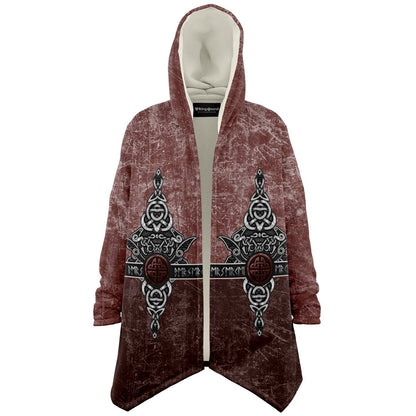 Wolf Head Premium Viking Red Cloak