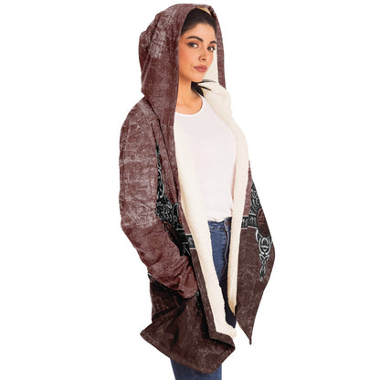 Wolf Head Premium Viking Red Cloak