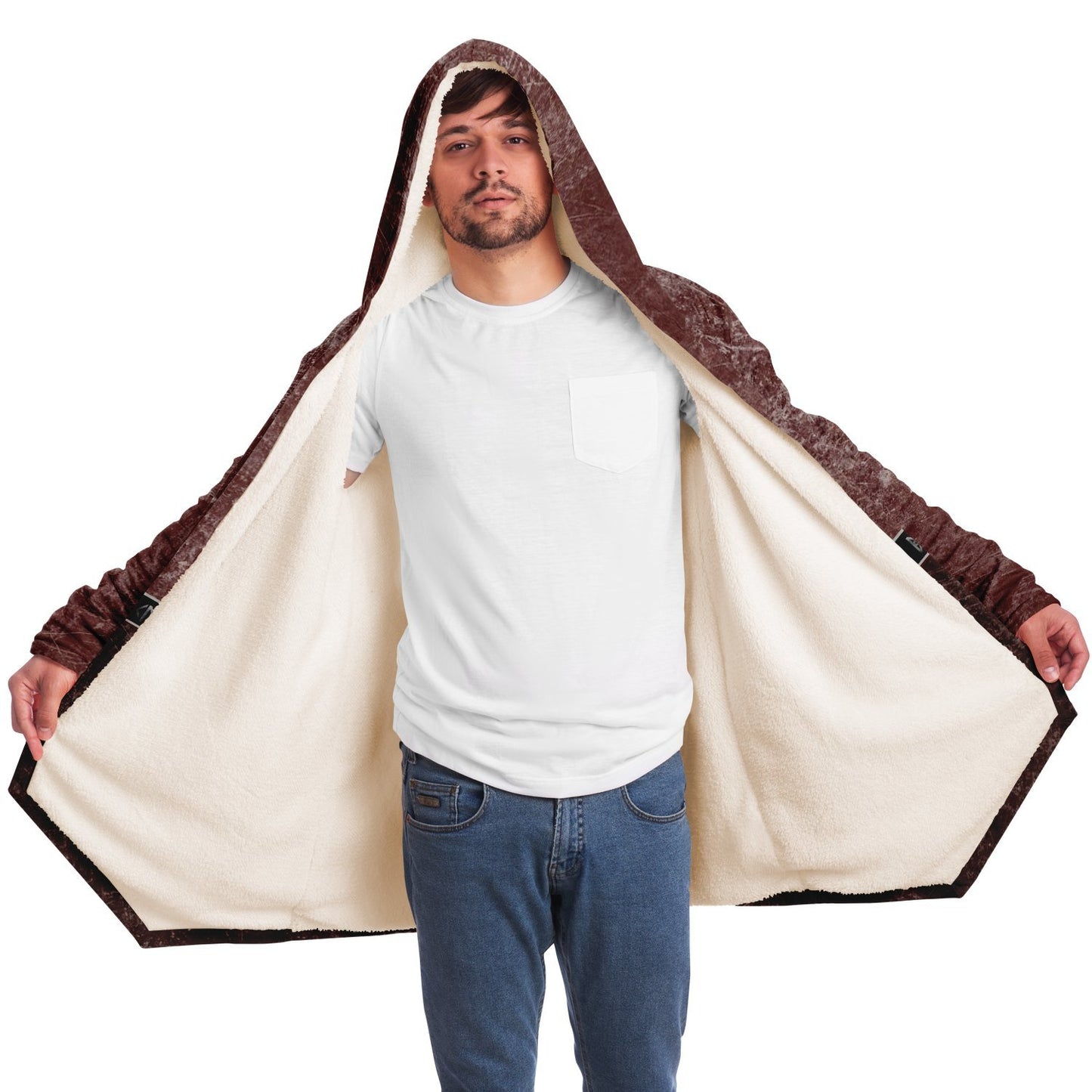 Wolf Head Premium Viking Red Cloak