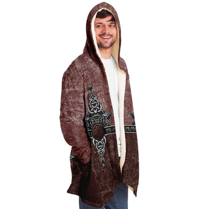 Wolf Head Premium Viking Red Cloak