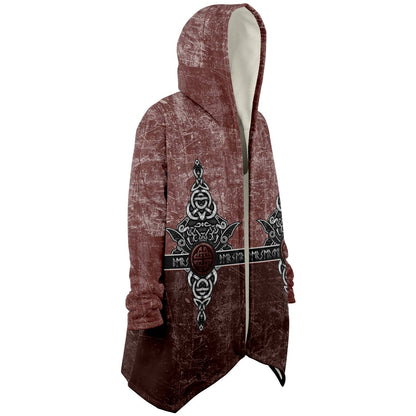 Wolf Head Premium Viking Red Cloak
