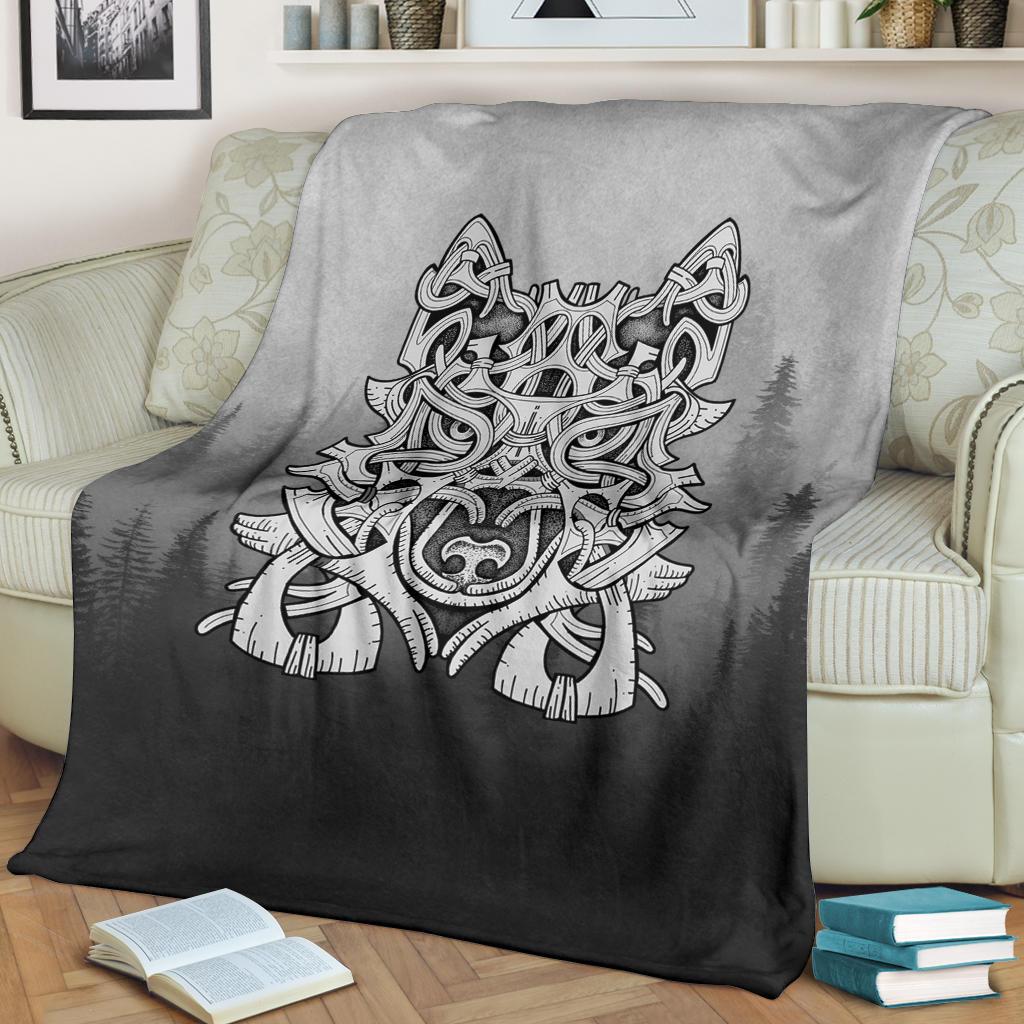 Wolf in Spruce Forest Blanket