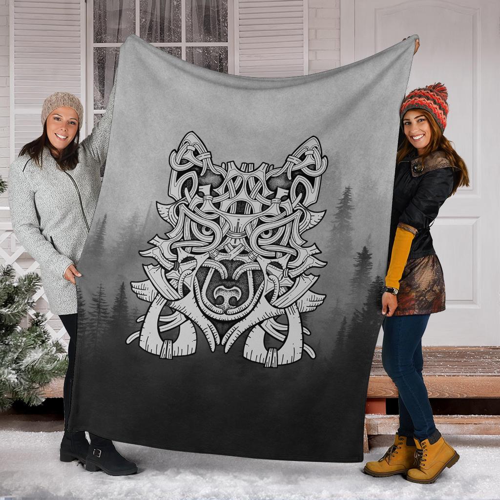 Wolf in Spruce Forest Blanket