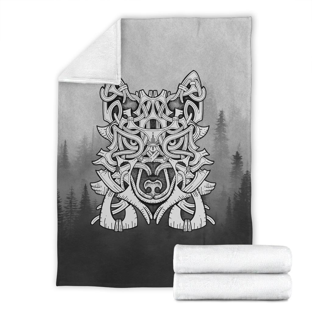 Wolf in Spruce Forest Blanket