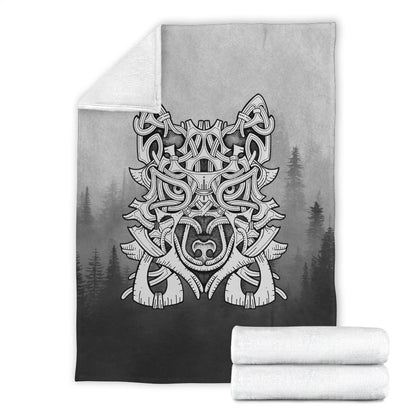 Wolf in Spruce Forest Blanket