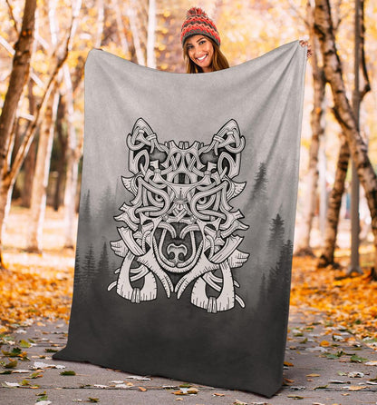Wolf in Spruce Forest Blanket