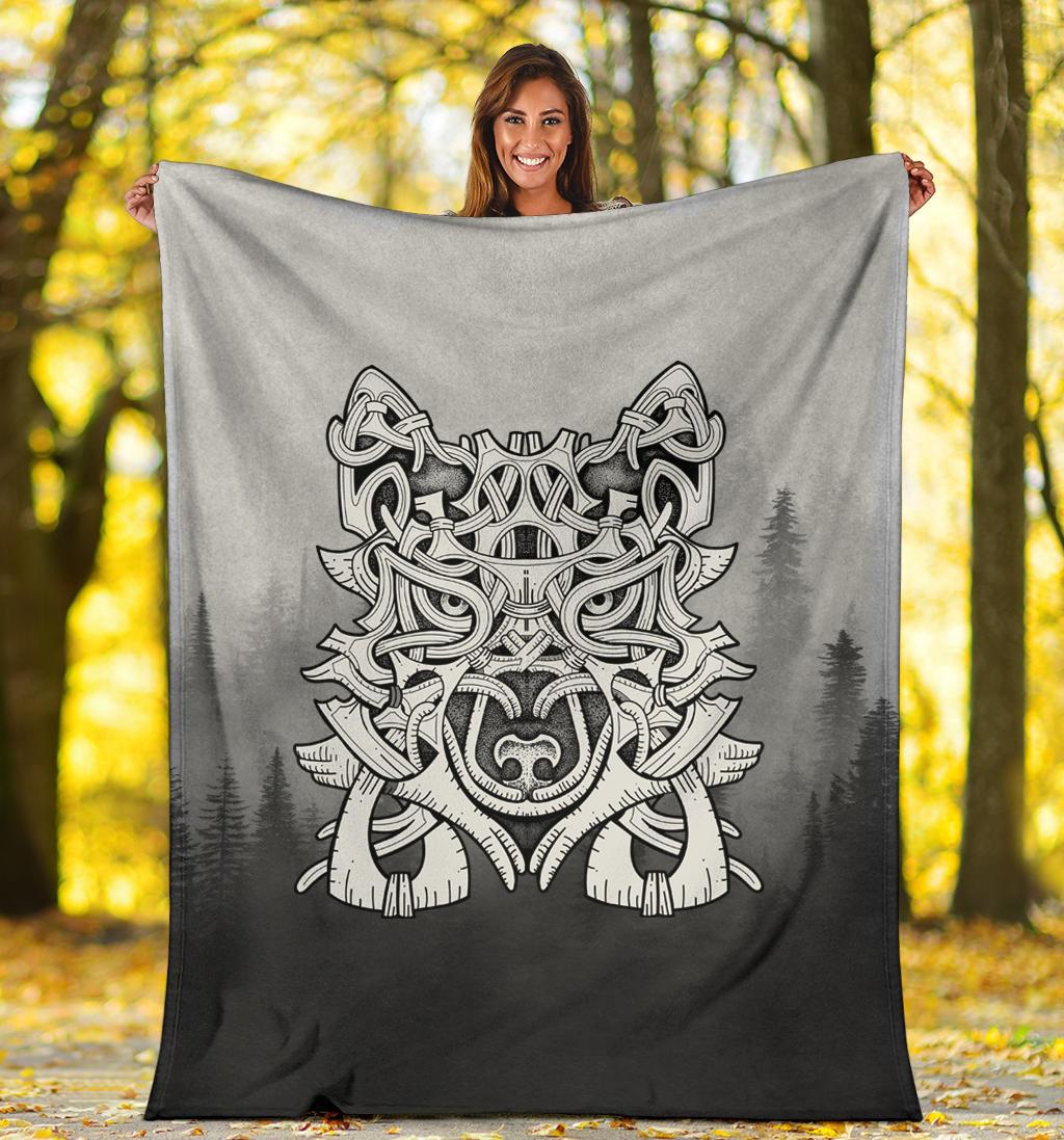 Wolf in Spruce Forest Blanket