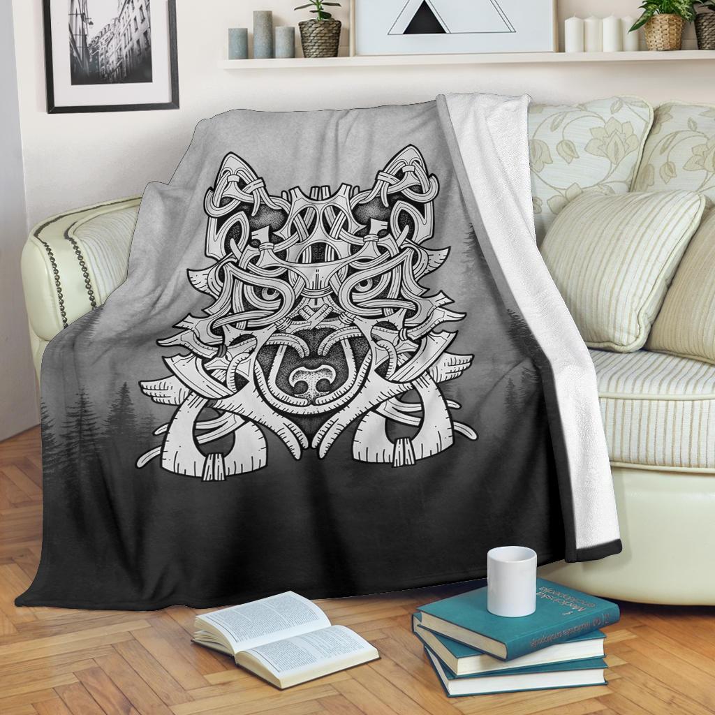 Wolf in Spruce Forest Blanket