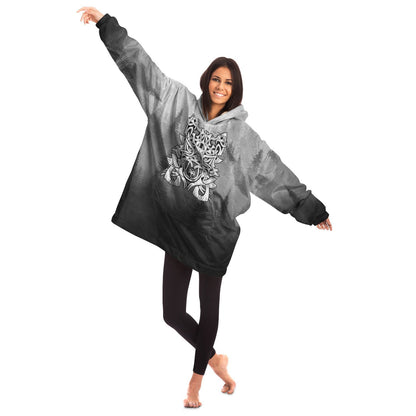 Wolf in Spruce Forest Hygge Snug Viking Hoodie