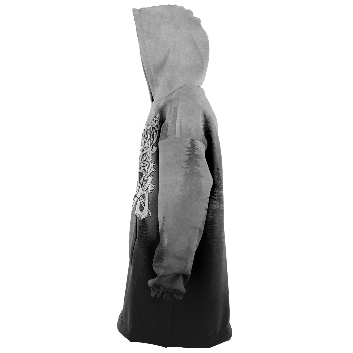 Wolf in Spruce Forest Hygge Snug Viking Hoodie