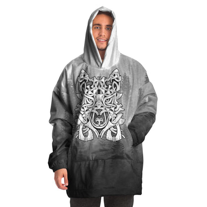 Wolf in Spruce Forest Hygge Snug Viking Hoodie