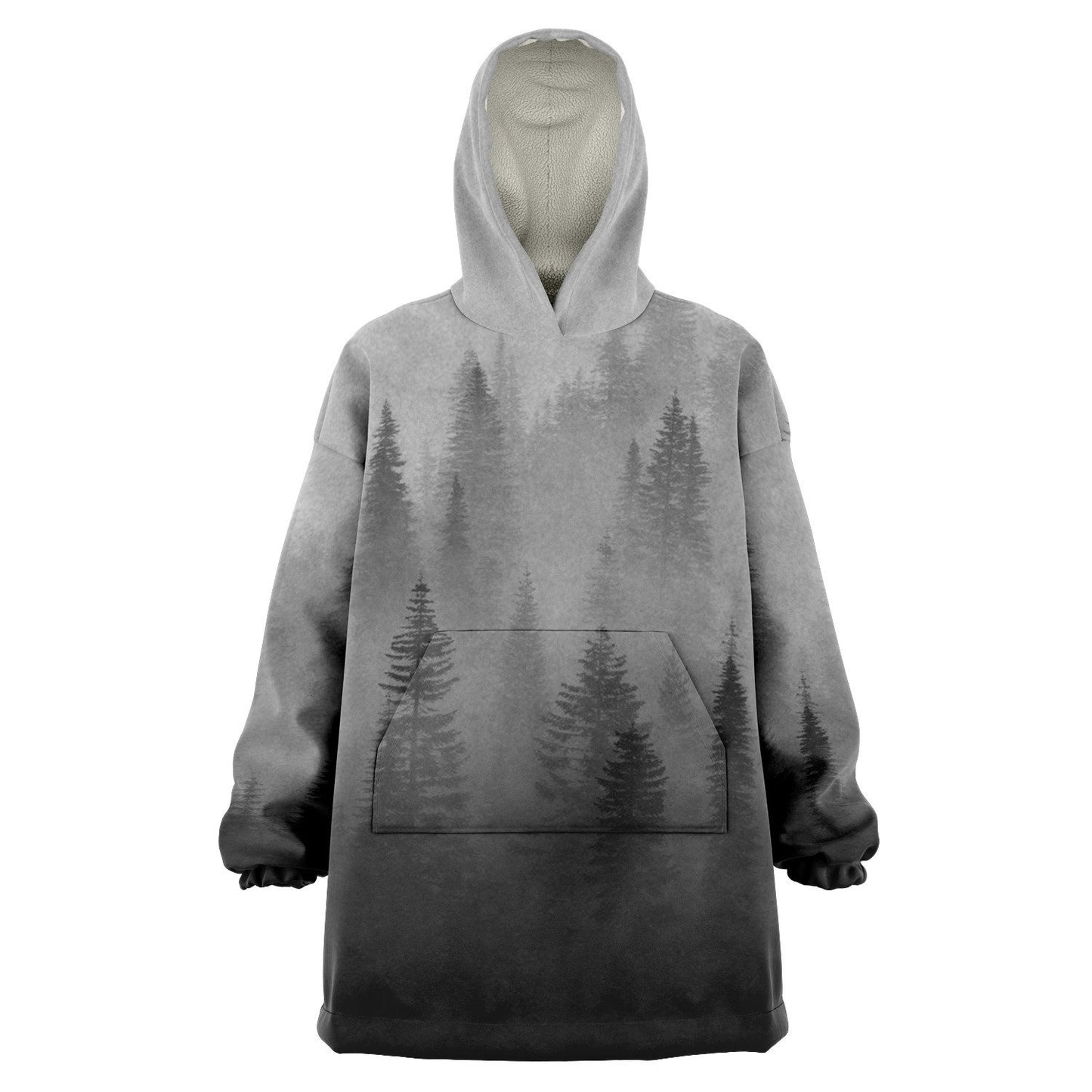 Wolf in Spruce Forest Hygge Snug Viking Hoodie - Back