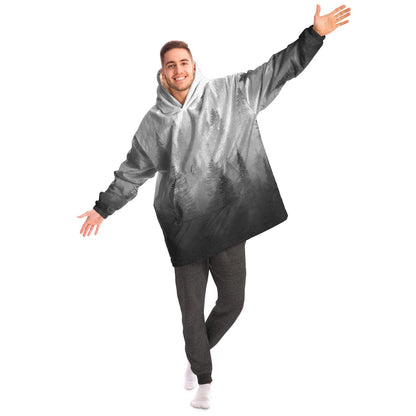 Wolf in Spruce Forest Hygge Snug Viking Hoodie - Back