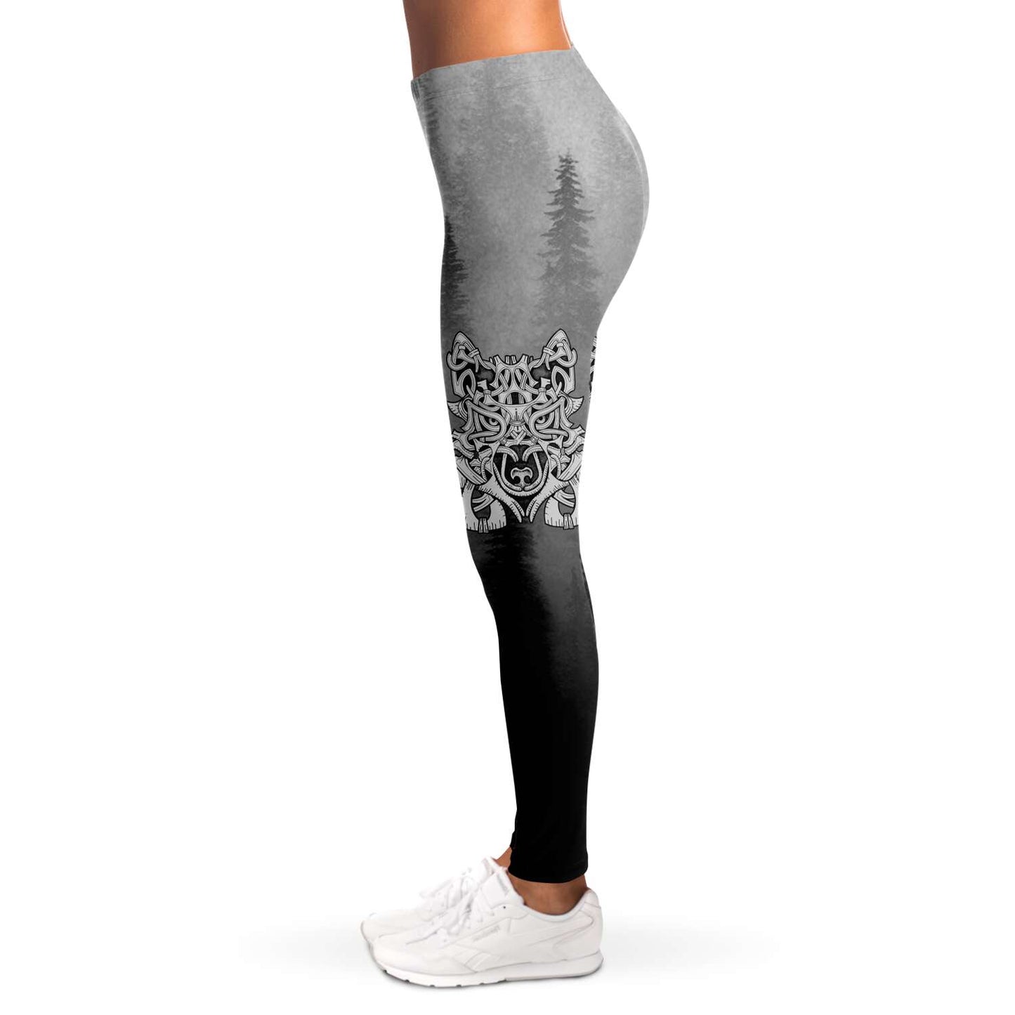 Wolf in Spruce Forest Leggings for Shieldmaiden