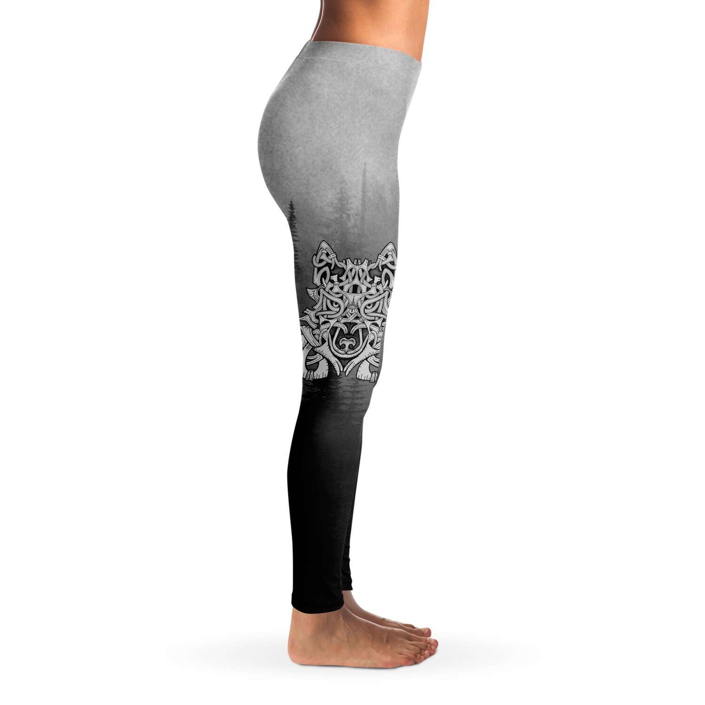 Wolf in Spruce Forest Leggings for Shieldmaiden
