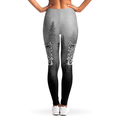 Wolf in Spruce Forest Leggings for Shieldmaiden