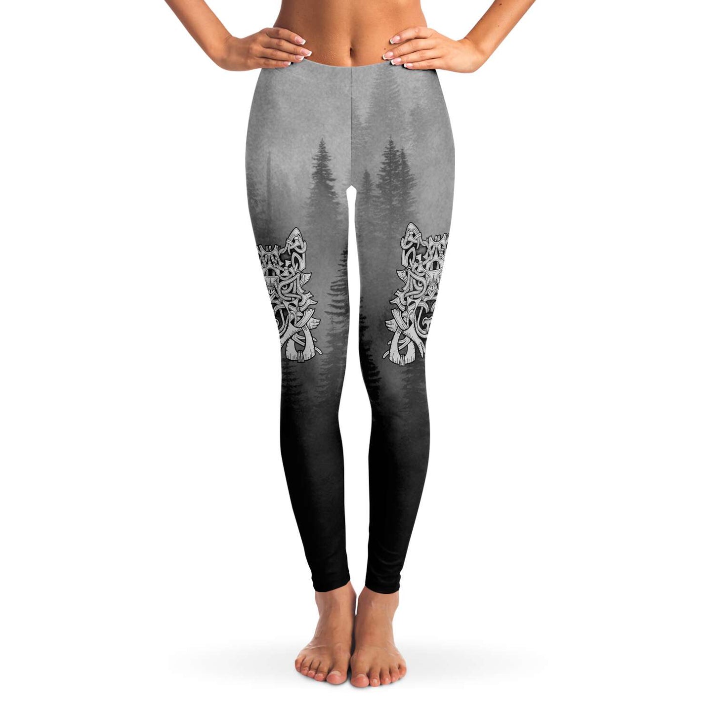 Wolf in Spruce Forest Leggings for Shieldmaiden