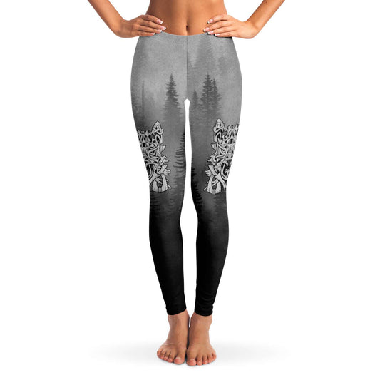 Wolf in Spruce Forest Leggings for Shieldmaiden