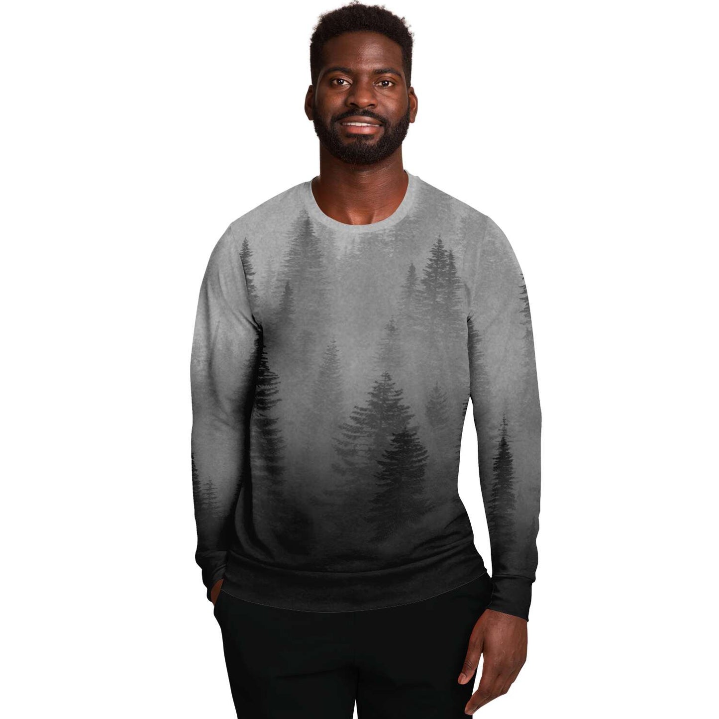 Wolf in Spruce Forest Sweatshirt - Back Design