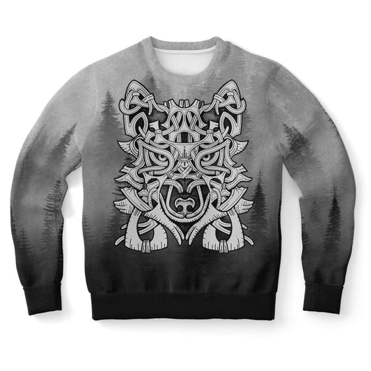 Wolf in Spruce Forest Sweatshirt - Front Design
