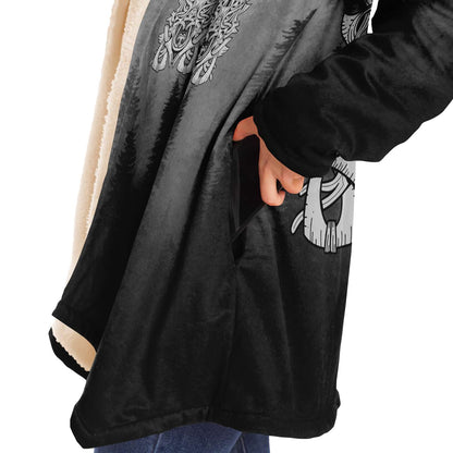 Wolf in Spruce Forest Unisex Viking Cloak