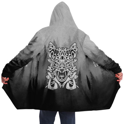 Wolf in Spruce Forest Unisex Viking Cloak
