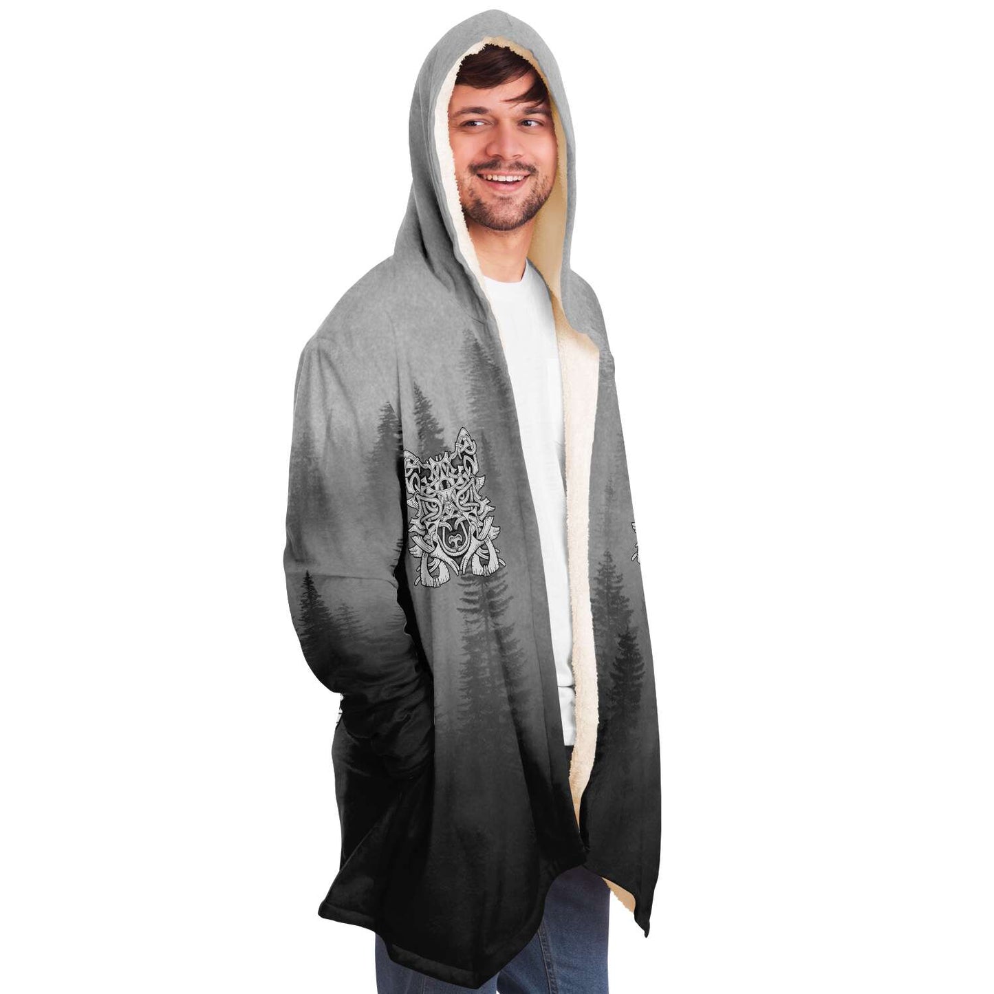 Wolf in Spruce Forest Unisex Viking Cloak