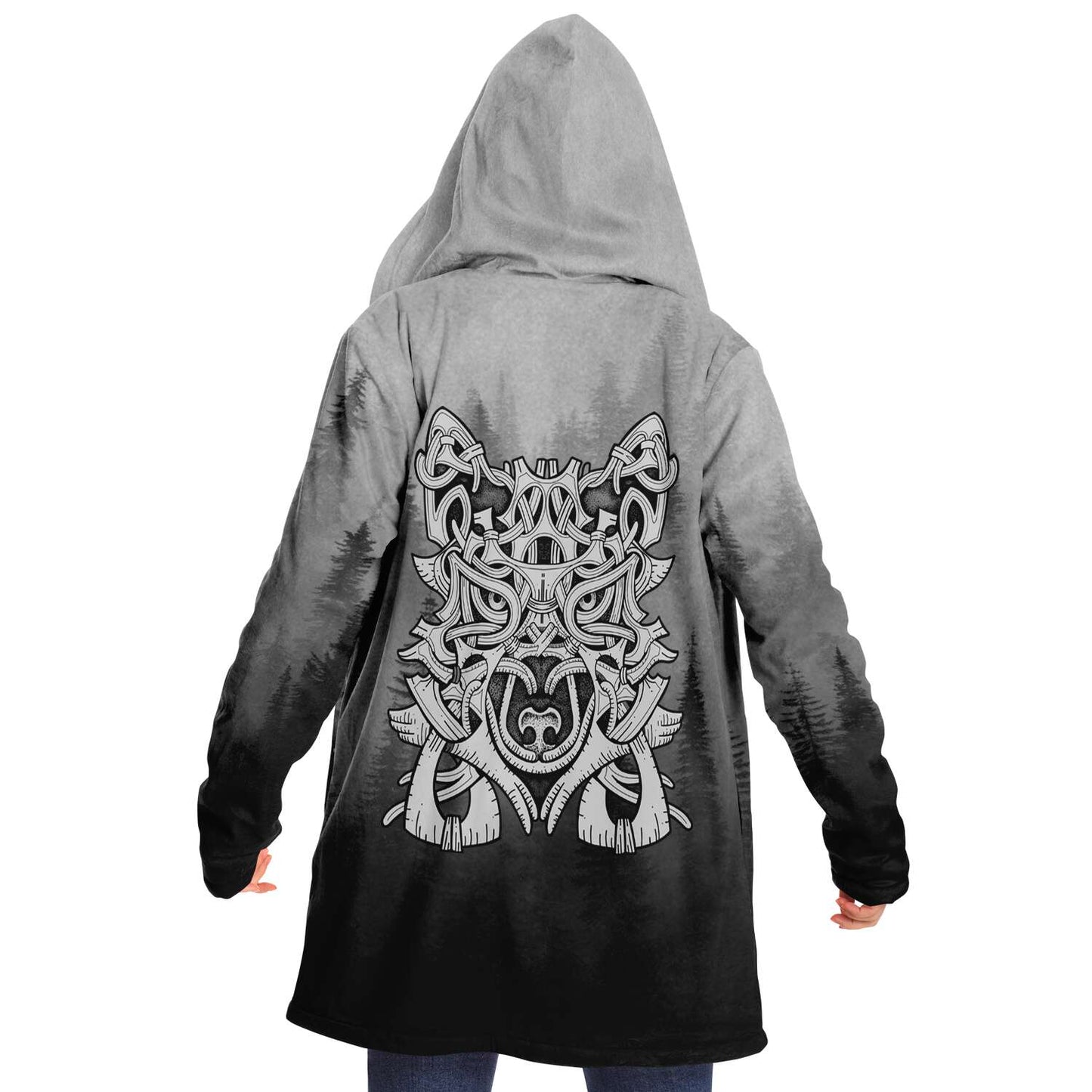 Wolf in Spruce Forest Unisex Viking Cloak