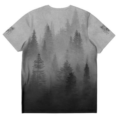 Wolf in Spruce Forest Unisex Viking T-Shirt